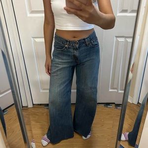 vintage levi 608 super wide leg jeans